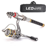 YUYU Quality Carbon mini Telescopic Fishing Rod + fishing Spinning reel + fishing bag