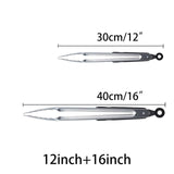 12/16/18inch Stainless Steel BBQ Tongs