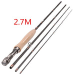 Cheap!3/4 5/6 Fly Fishing Rod 4 Segments 2.4m 2.7m Medium Fast Action