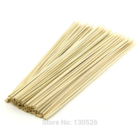 48Pcs Bamboo Skewers 40/45/50cm 5mm Bold Tornado Potato Skewer Bamboo BBQ