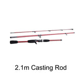 1.8m 2.1m Casting Fishing Rod