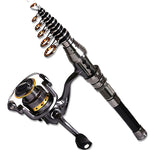1.5M-2.4M Telescopic Fishing Rod combo and Fishing Reel Full kit