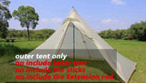 Pyramid Fly Outdoor Lightweight Camping Tent 265*170*135cm