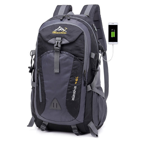 Waterproof USB charging Climbing Unisex male travel Backpack