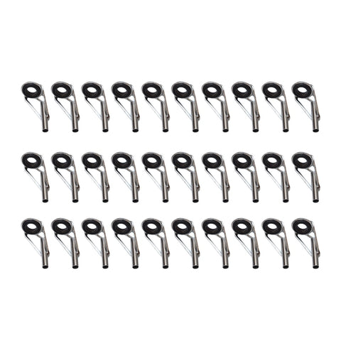 30* Iron 6 Kinds of Diameter Fishing Rod Guides Tips Top Eye Rings Saltwater Kit