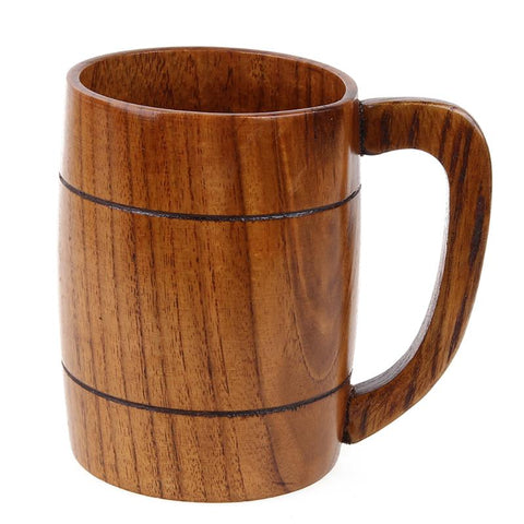 Large Capacity Wooden Cup Primitive Handmade