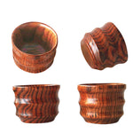 4 Pcs Chinese Wooden Tiny Tea Cups Set